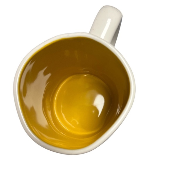 Rae Dunn White Ceramic Mug or Choose a Mug Rug Match a Mug Option Yellow Inside - Picture 10 of 11